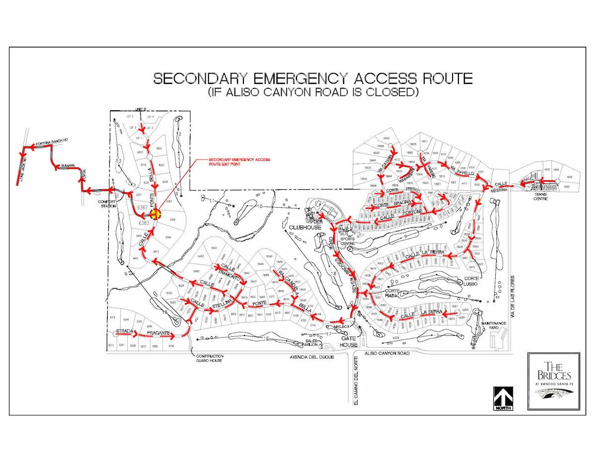 Second Emergency Route Map